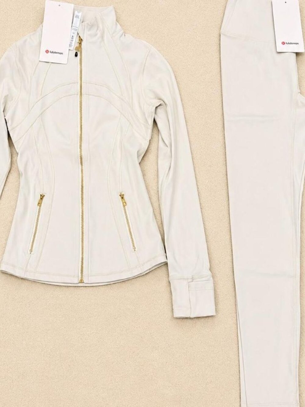 Lululemon Define Cropped Jacket Set Ivory